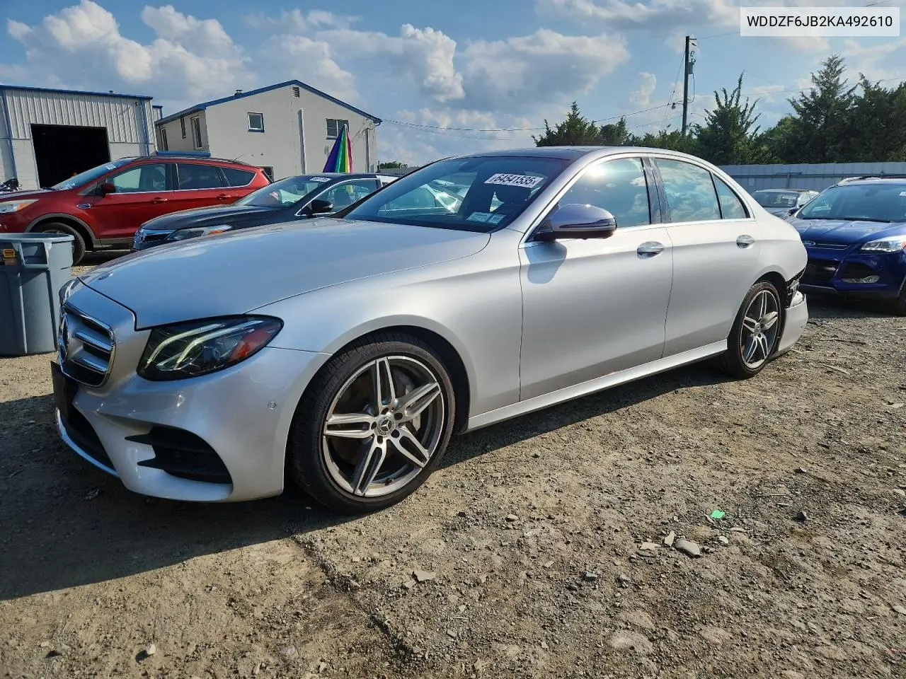 2019 Mercedes-Benz E 450 4Matic VIN: WDDZF6JB2KA492610 Lot: 64541535
