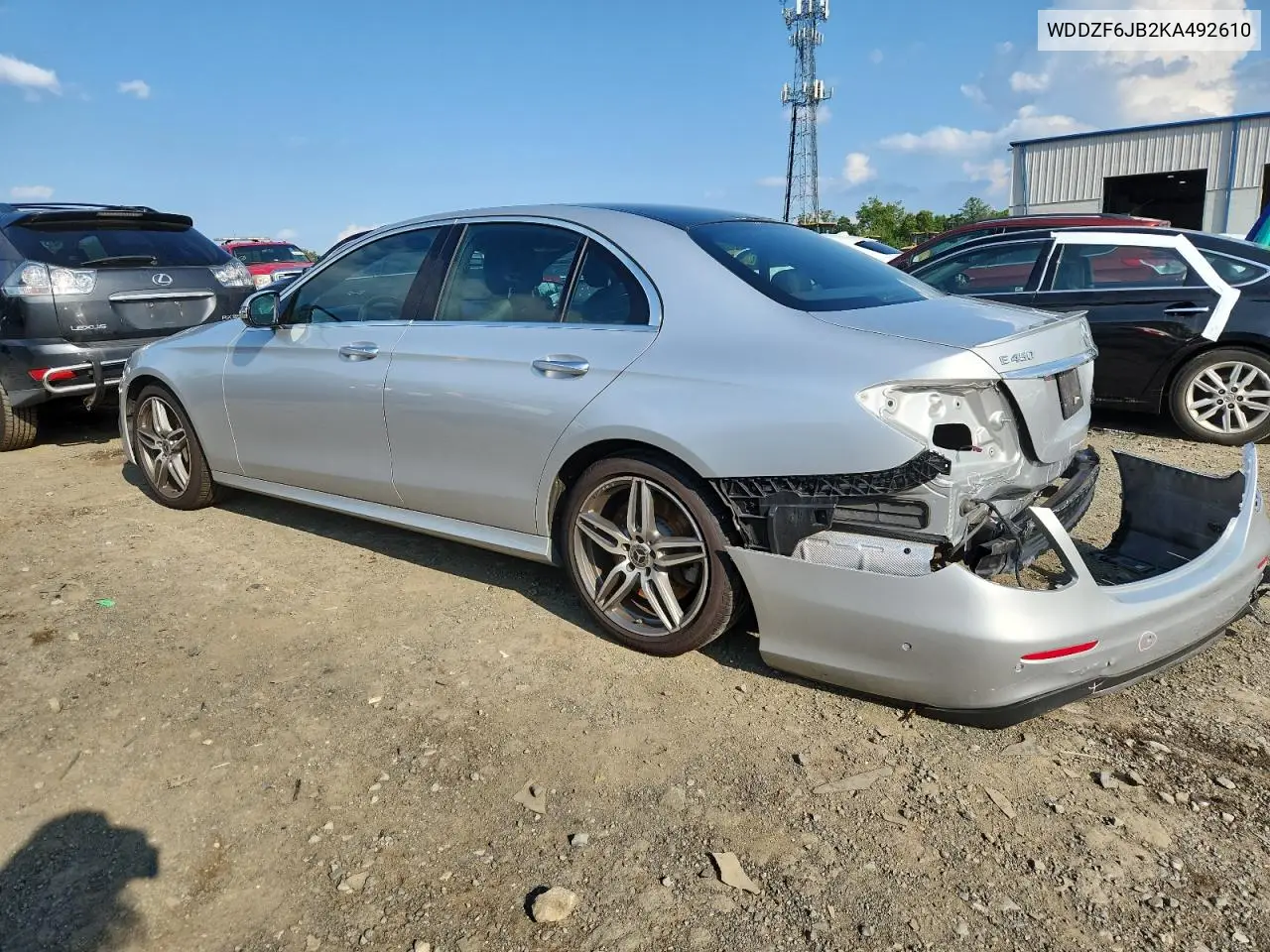 2019 Mercedes-Benz E 450 4Matic VIN: WDDZF6JB2KA492610 Lot: 64541535