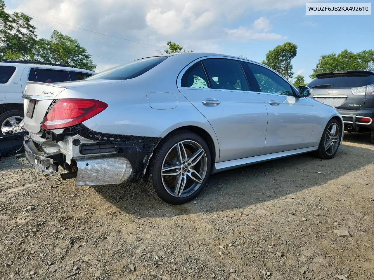 2019 Mercedes-Benz E 450 4Matic VIN: WDDZF6JB2KA492610 Lot: 64541535