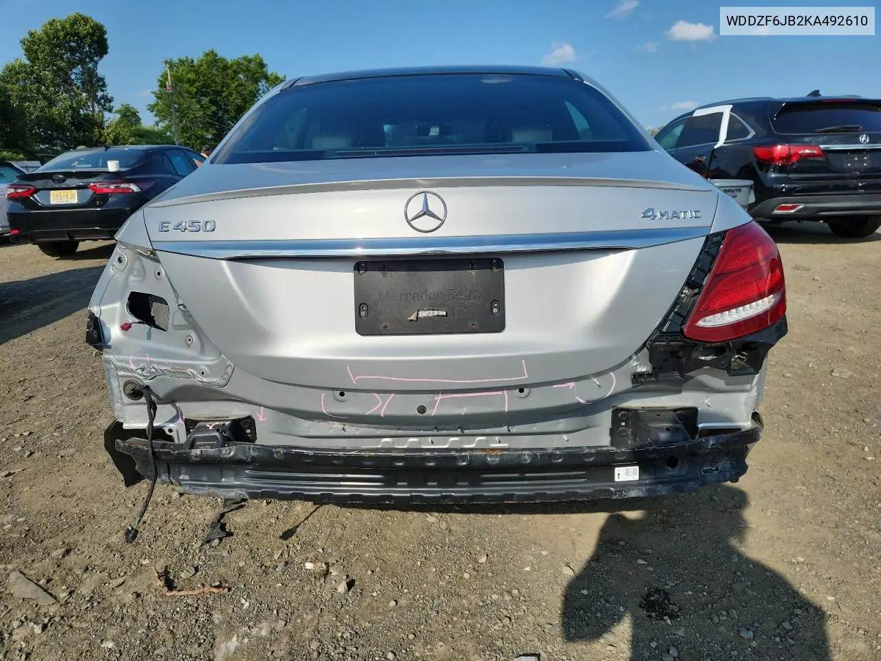 2019 Mercedes-Benz E 450 4Matic VIN: WDDZF6JB2KA492610 Lot: 64541535