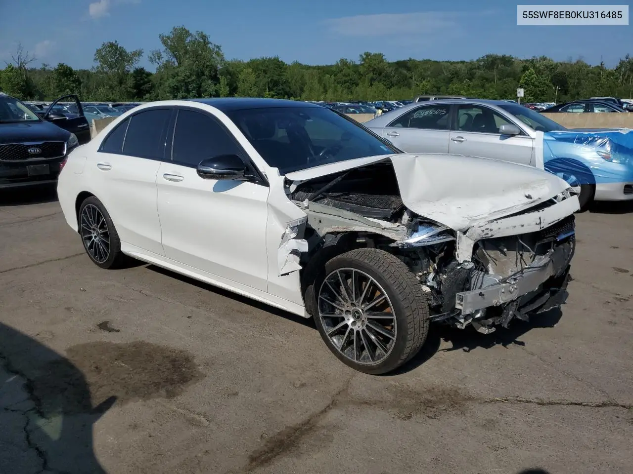 2019 Mercedes-Benz C 300 4Matic VIN: 55SWF8EB0KU316485 Lot: 65500275