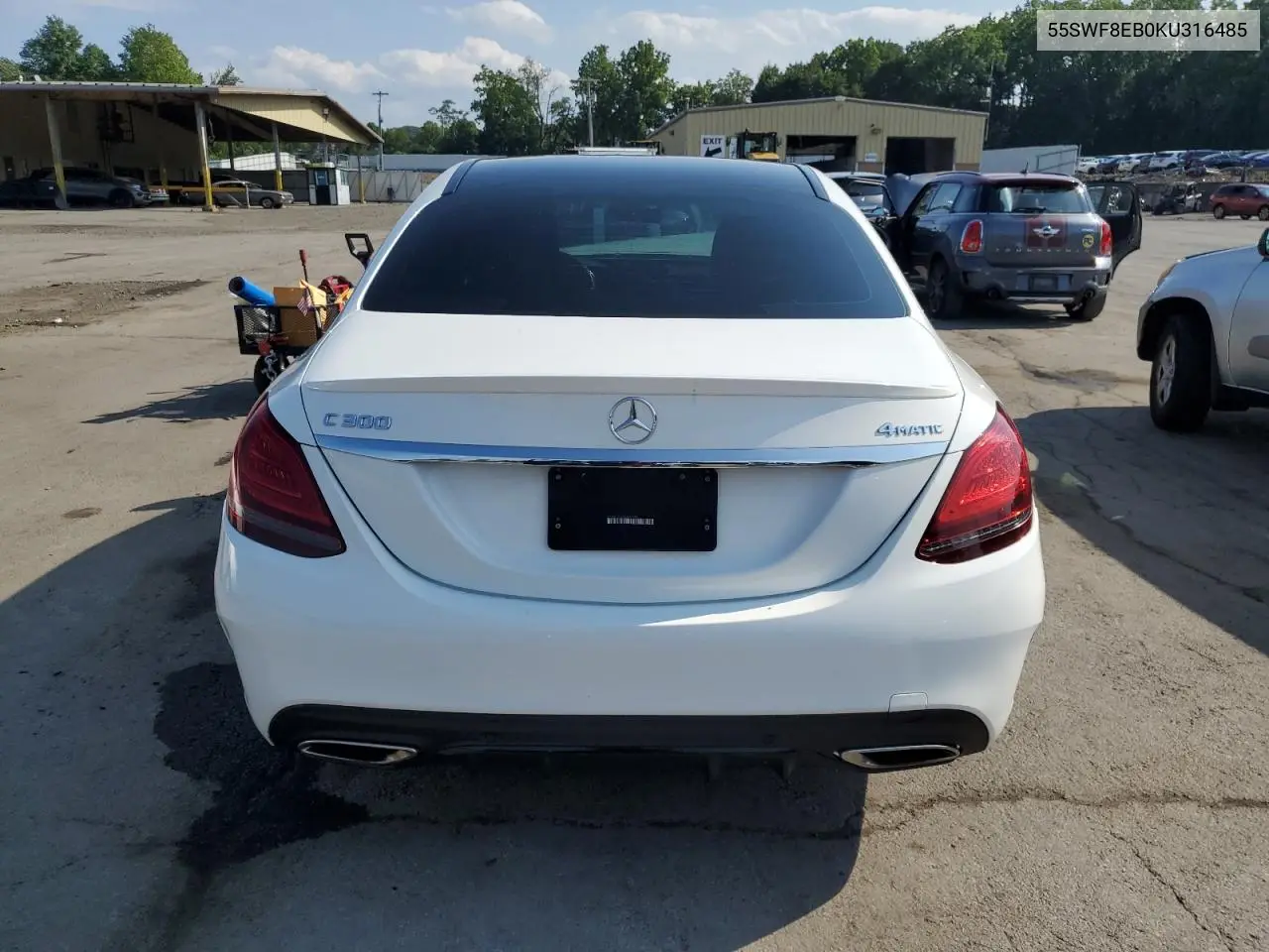 2019 Mercedes-Benz C 300 4Matic VIN: 55SWF8EB0KU316485 Lot: 65500275