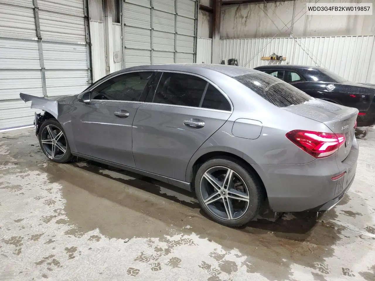 2019 Mercedes-Benz A 220 4Matic VIN: WDD3G4FB2KW019857 Lot: 45147075