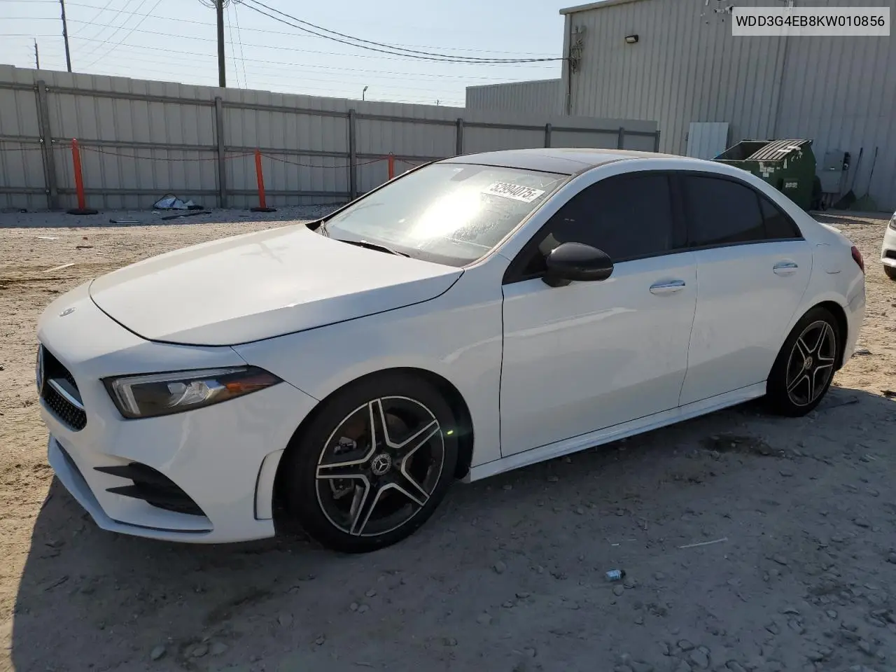 2019 Mercedes-Benz A 220 VIN: WDD3G4EB8KW010856 Lot: 52994075