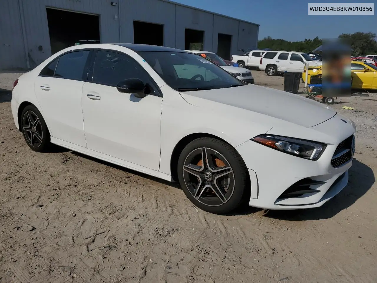 2019 Mercedes-Benz A 220 VIN: WDD3G4EB8KW010856 Lot: 52994075
