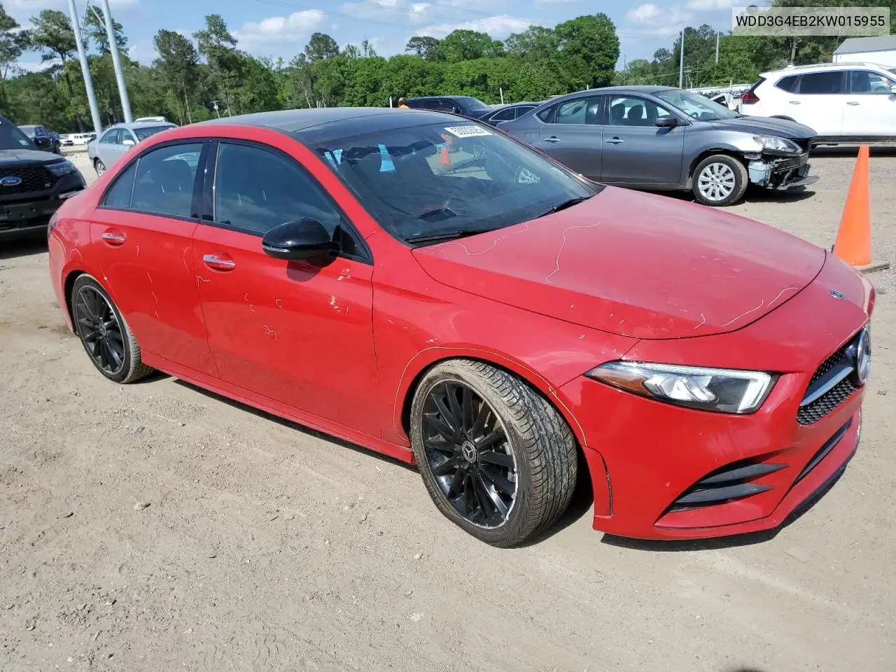 2019 Mercedes-Benz A 220 VIN: WDD3G4EB2KW015955 Lot: 53022625