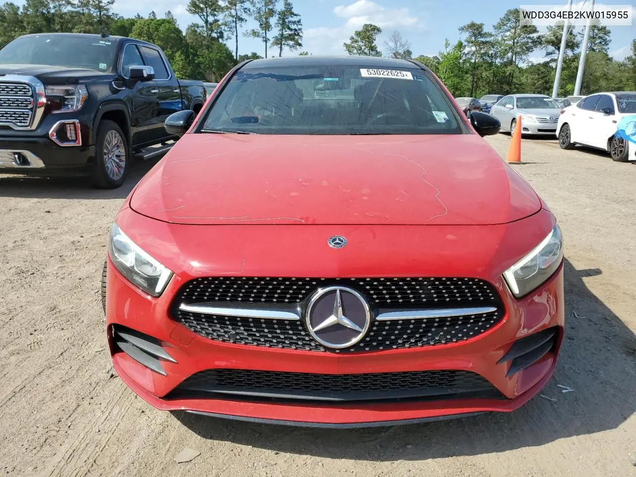 2019 Mercedes-Benz A 220 VIN: WDD3G4EB2KW015955 Lot: 53022625