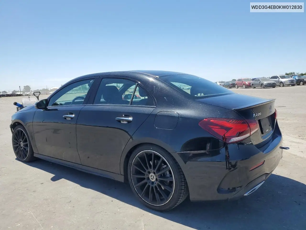 2019 Mercedes-Benz A 220 VIN: WDD3G4EB0KW012830 Lot: 56175745