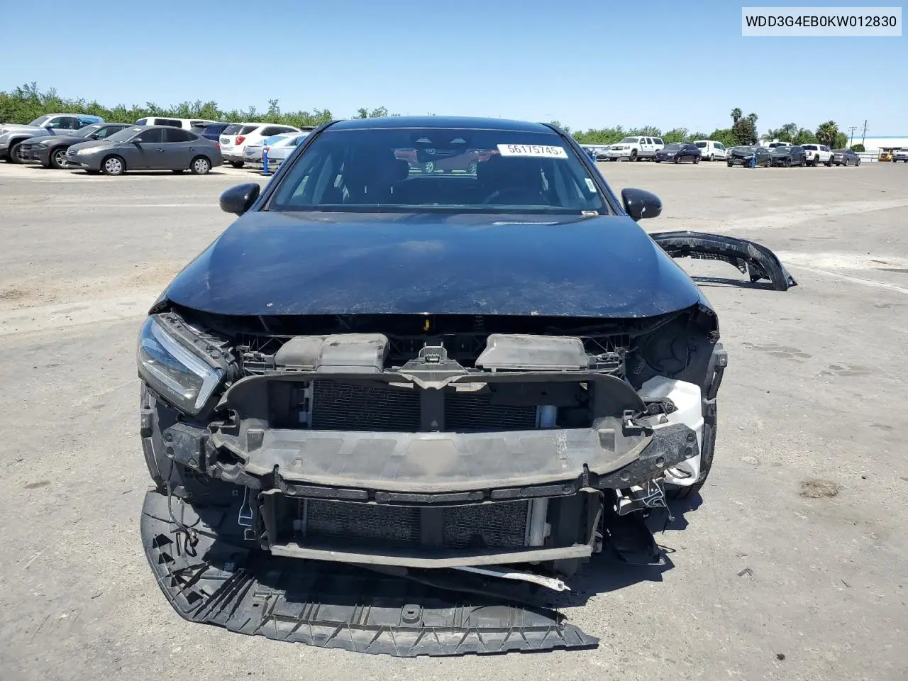 2019 Mercedes-Benz A 220 VIN: WDD3G4EB0KW012830 Lot: 56175745