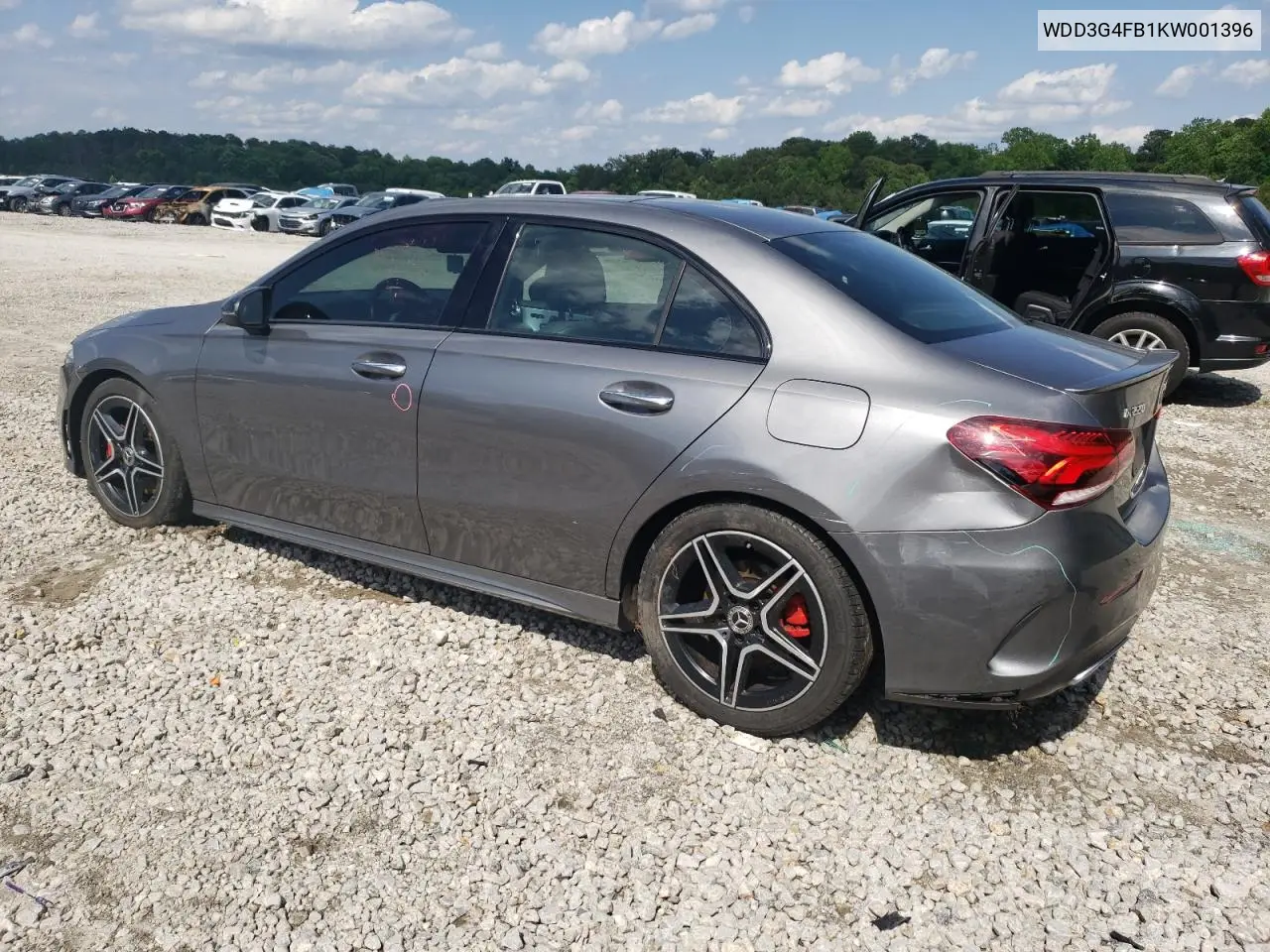 2019 Mercedes-Benz A 220 4Matic VIN: WDD3G4FB1KW001396 Lot: 56412735