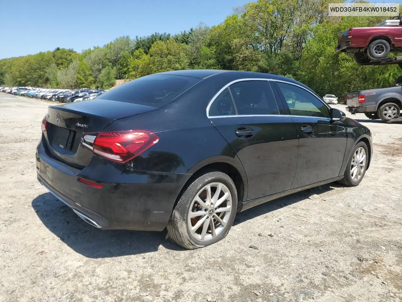 2019 Mercedes-Benz A 220 4Matic VIN: WDD3G4FB4KW018452 Lot: 56831795