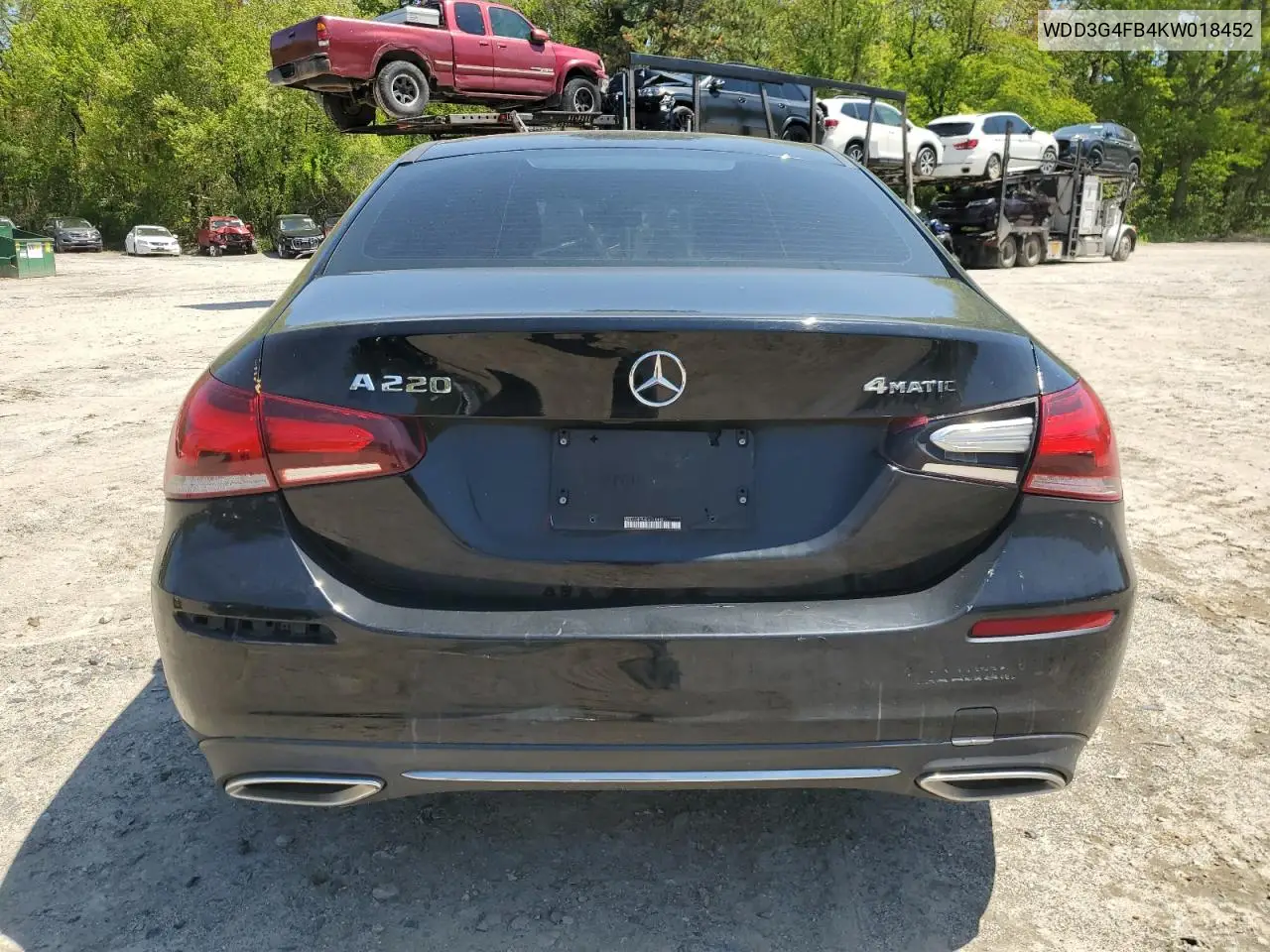 2019 Mercedes-Benz A 220 4Matic VIN: WDD3G4FB4KW018452 Lot: 56831795