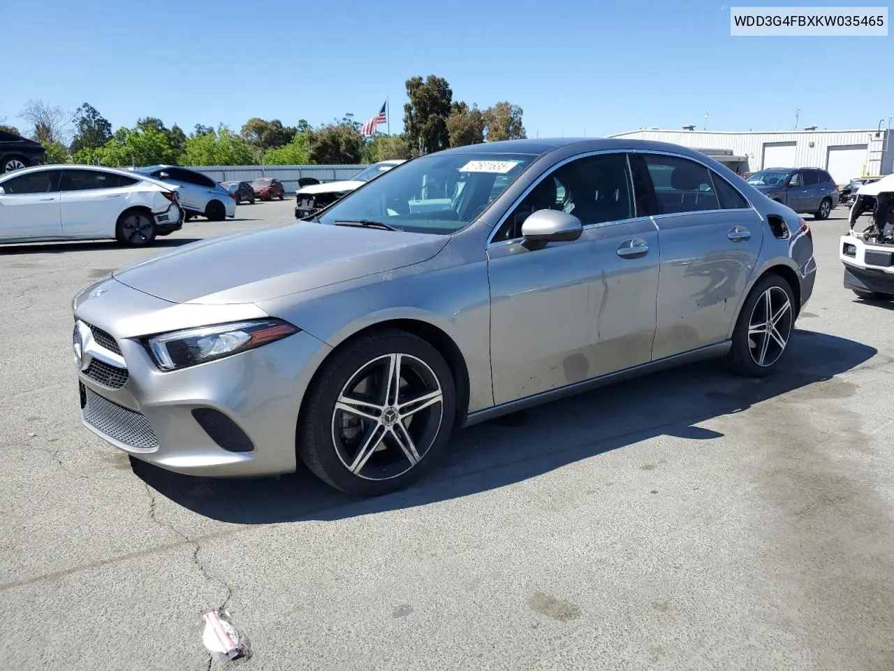 2019 Mercedes-Benz A 220 4Matic VIN: WDD3G4FBXKW035465 Lot: 57601635