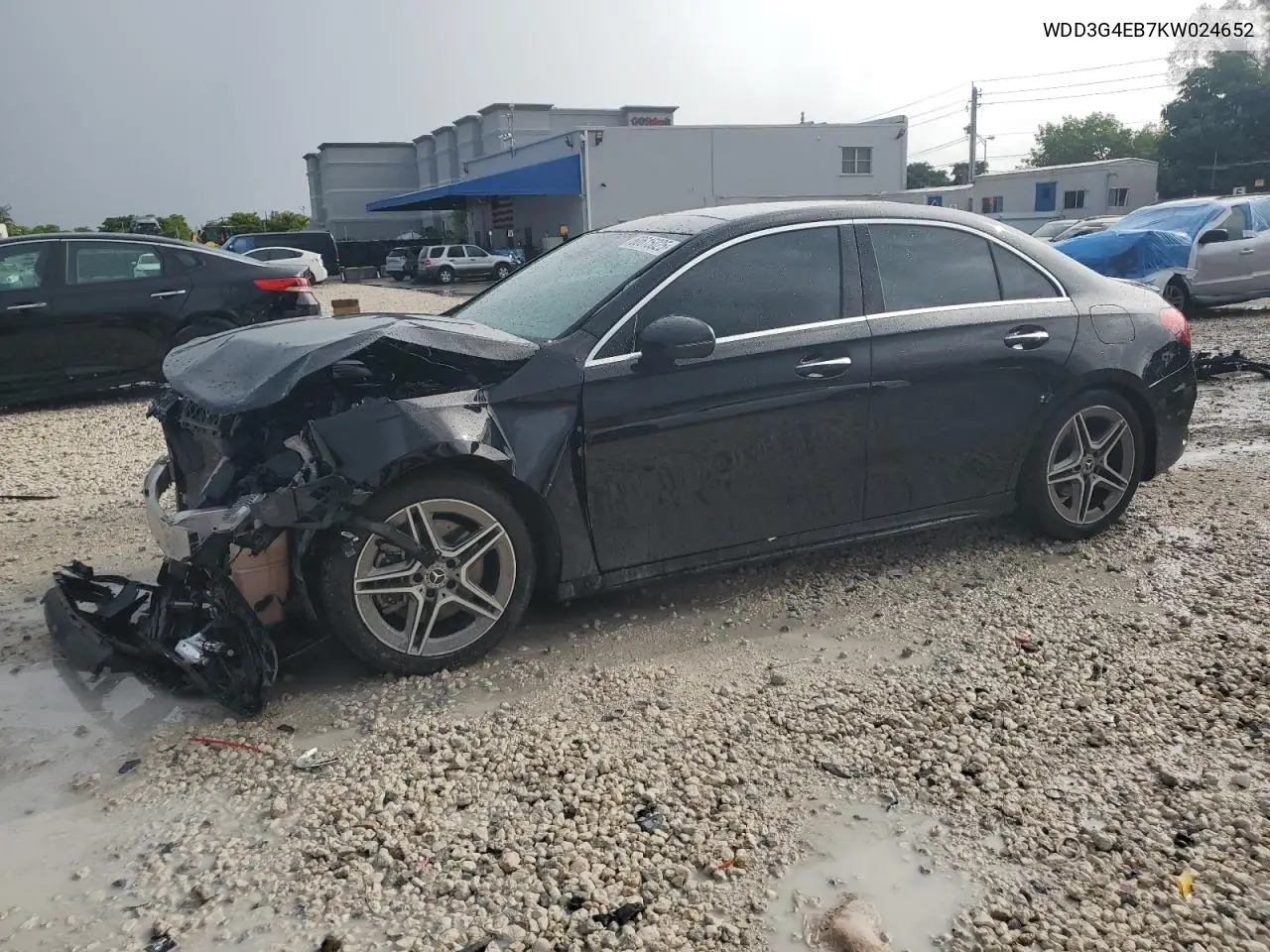 2019 Mercedes-Benz A 220 VIN: WDD3G4EB7KW024652 Lot: 60615025