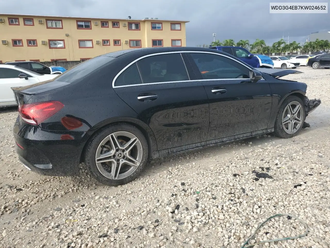 2019 Mercedes-Benz A 220 VIN: WDD3G4EB7KW024652 Lot: 60615025
