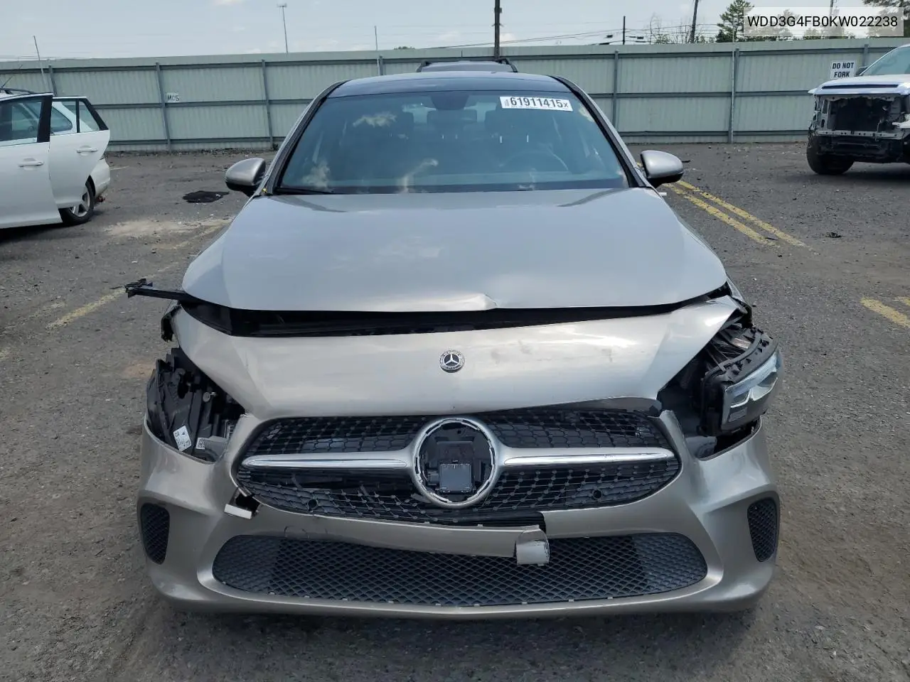 2019 Mercedes-Benz A 220 4Matic VIN: WDD3G4FB0KW022238 Lot: 61911415