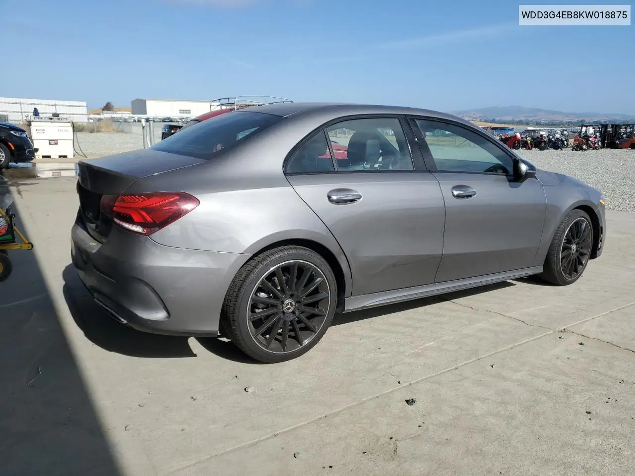 2019 Mercedes-Benz A 220 VIN: WDD3G4EB8KW018875 Lot: 62552985