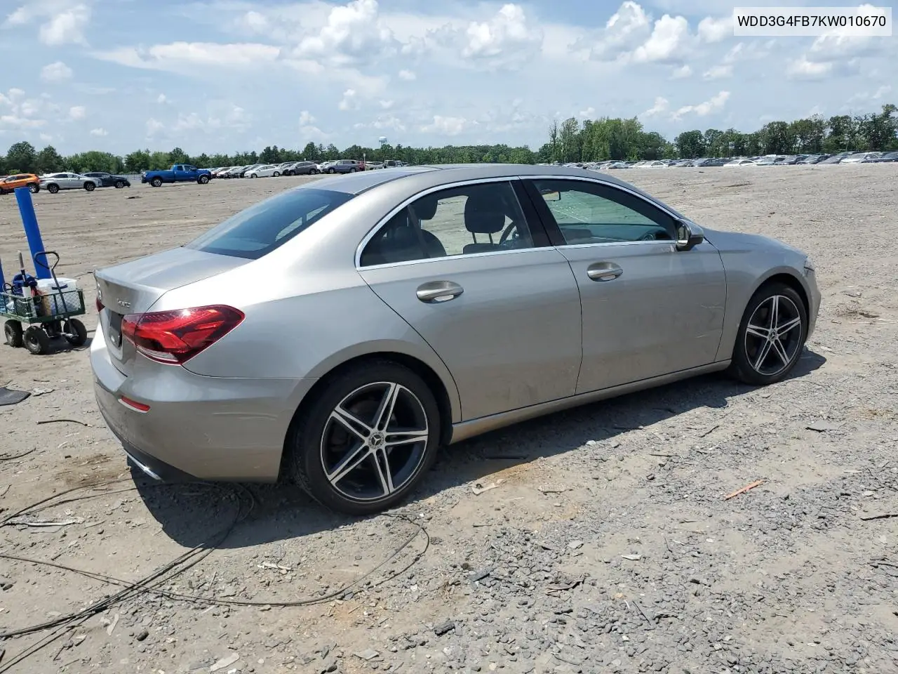 2019 Mercedes-Benz A 220 4Matic VIN: WDD3G4FB7KW010670 Lot: 63070415