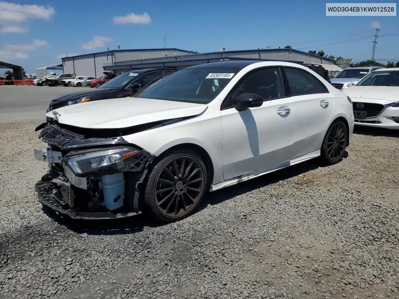 2019 Mercedes-Benz A 220 VIN: WDD3G4EB1KW012528 Lot: 65365185