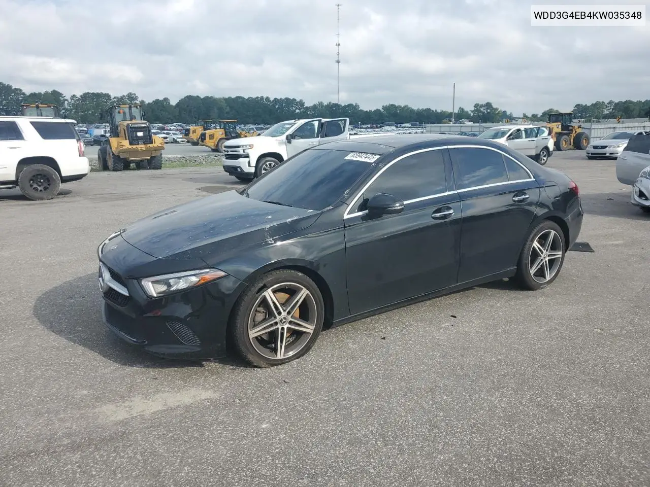 2019 Mercedes-Benz A 220 VIN: WDD3G4EB4KW035348 Lot: 65942445
