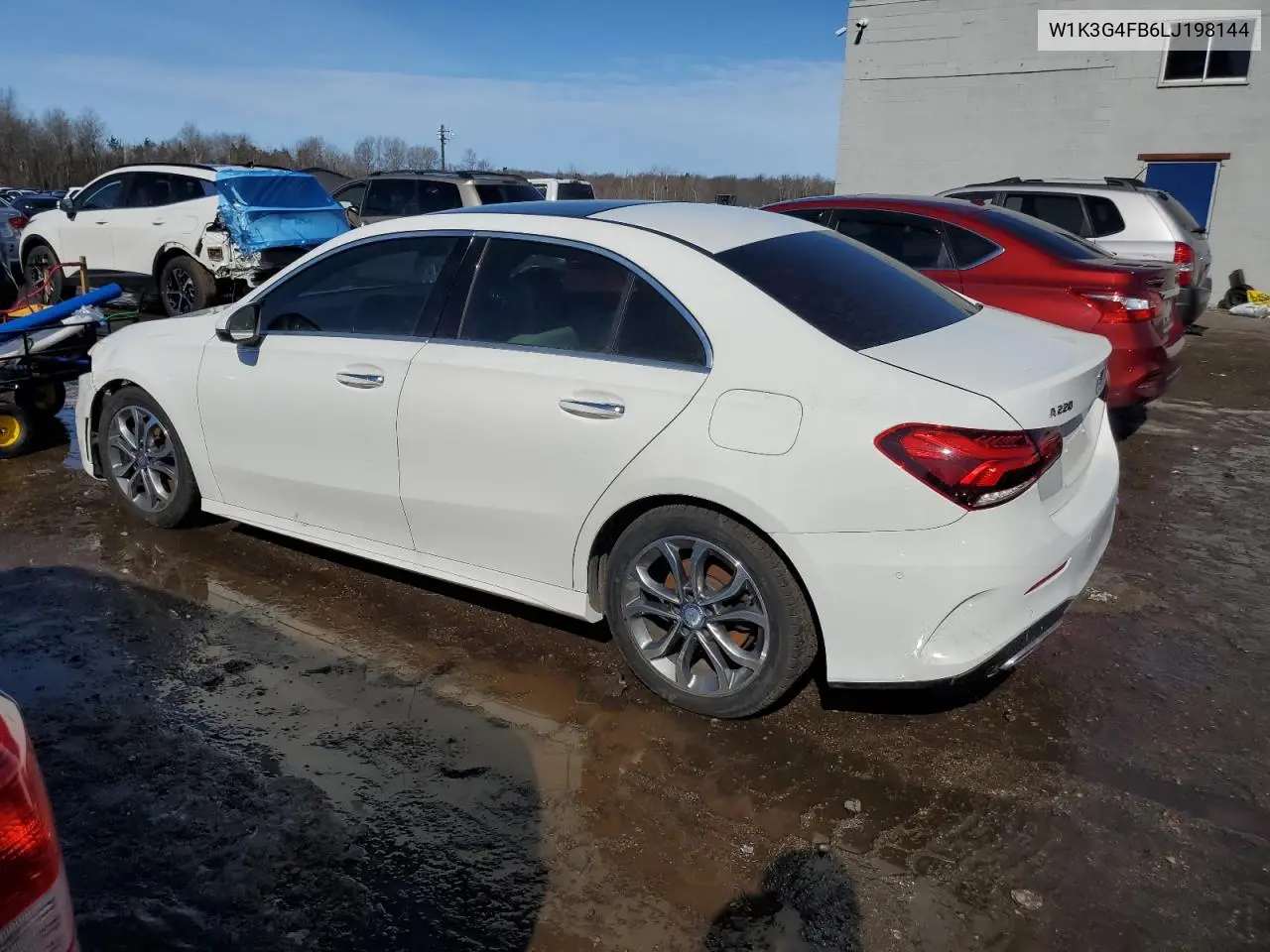 2020 Mercedes-Benz A 220 4Matic VIN: W1K3G4FB6LJ198144 Lot: 48018865