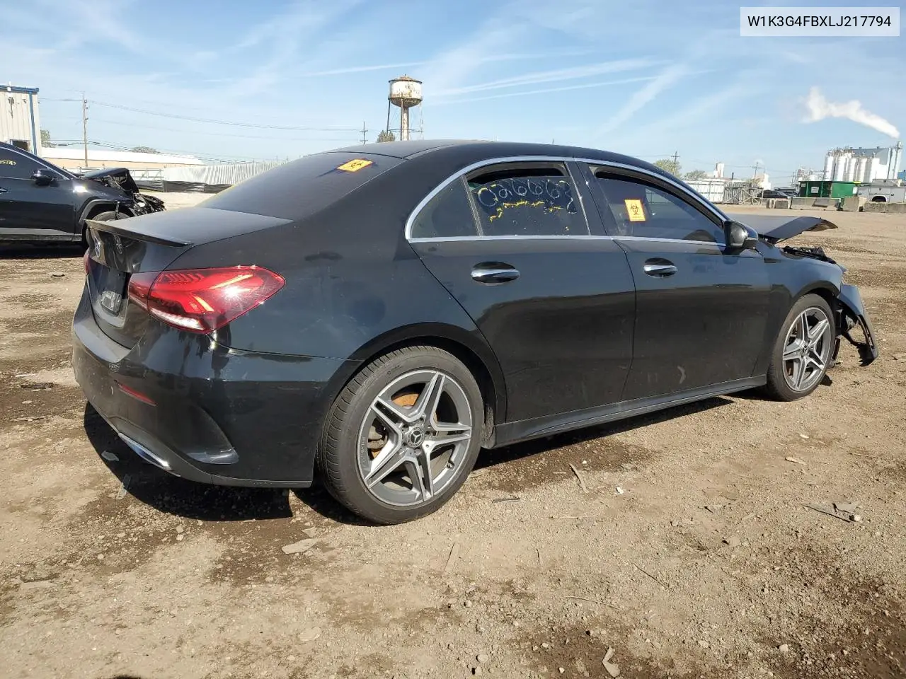 2020 Mercedes-Benz A 220 4Matic VIN: W1K3G4FBXLJ217794 Lot: 56295085