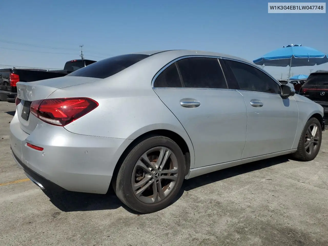 2020 Mercedes-Benz A 220 VIN: W1K3G4EB1LW047748 Lot: 64860915