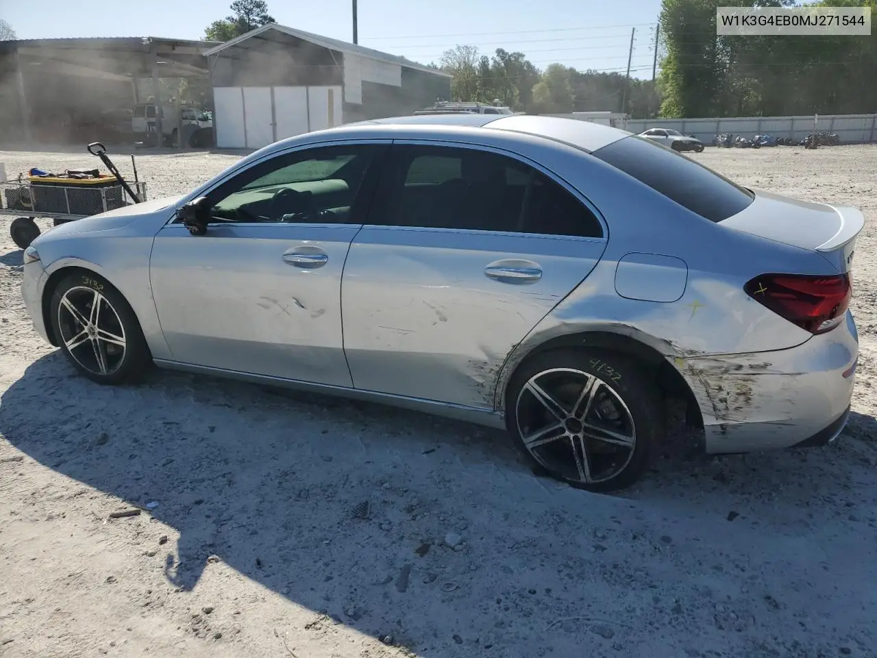 2021 Mercedes-Benz A 220 VIN: W1K3G4EB0MJ271544 Lot: 53053585