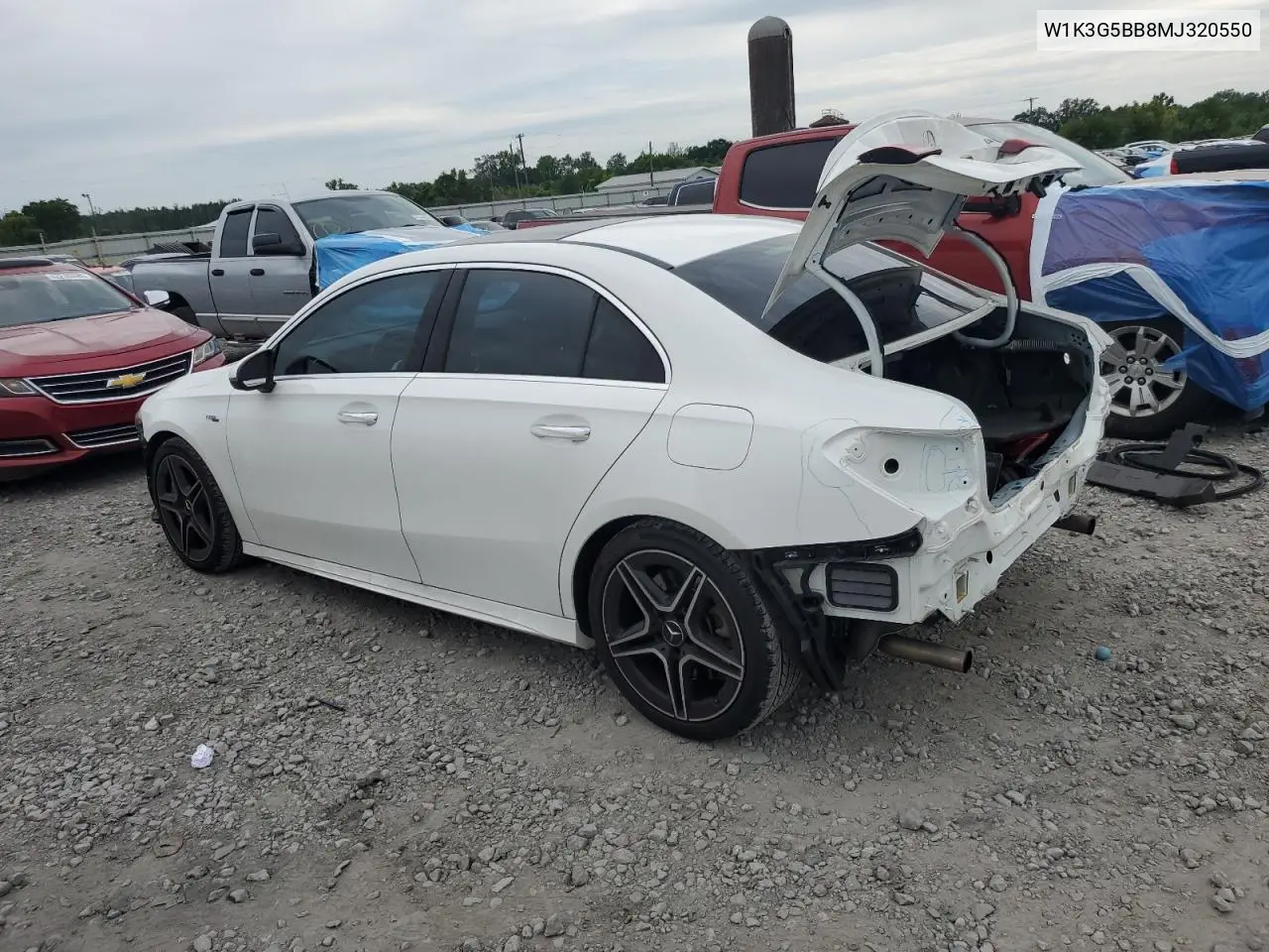 2021 Mercedes-Benz A 35 Amg VIN: W1K3G5BB8MJ320550 Lot: 62733445