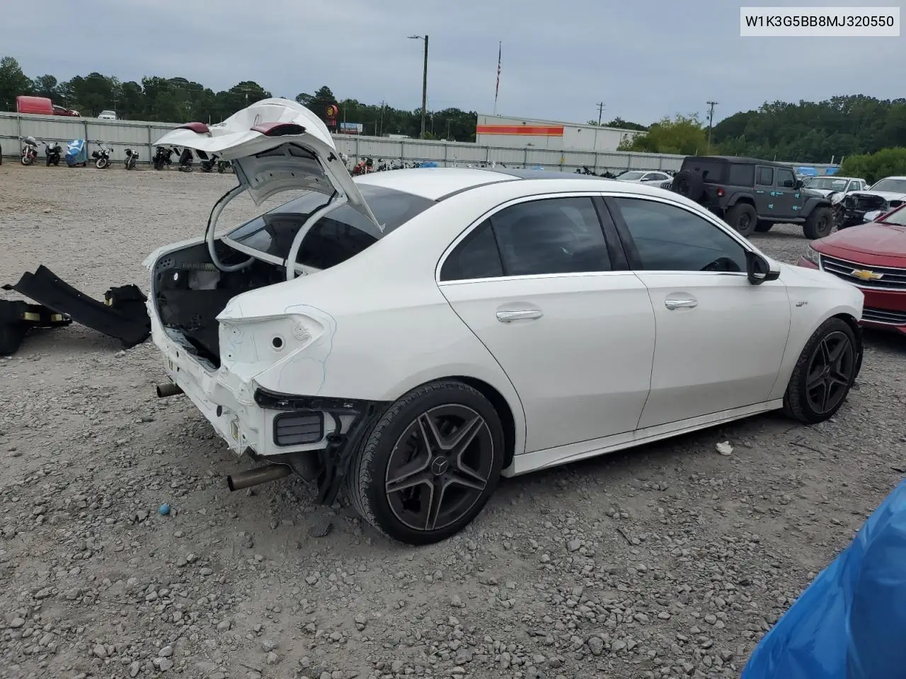 2021 Mercedes-Benz A 35 Amg VIN: W1K3G5BB8MJ320550 Lot: 62733445