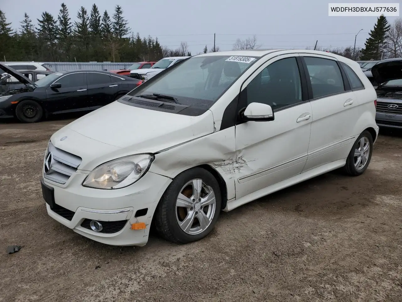 2010 Mercedes-Benz B200 VIN: WDDFH3DBXAJ577636 Lot: 51819305