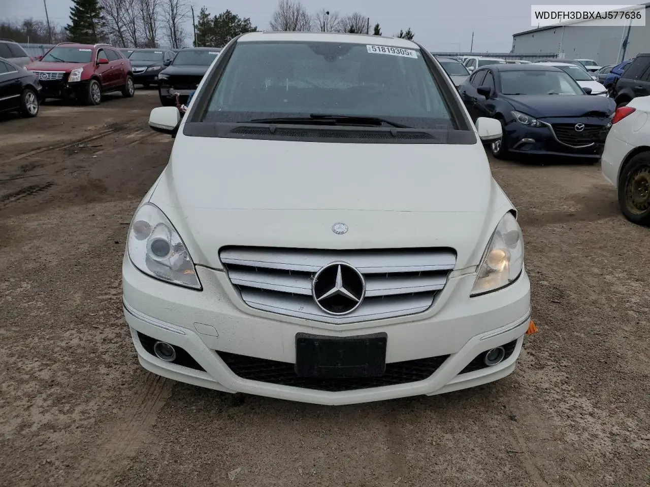 2010 Mercedes-Benz B200 VIN: WDDFH3DBXAJ577636 Lot: 51819305