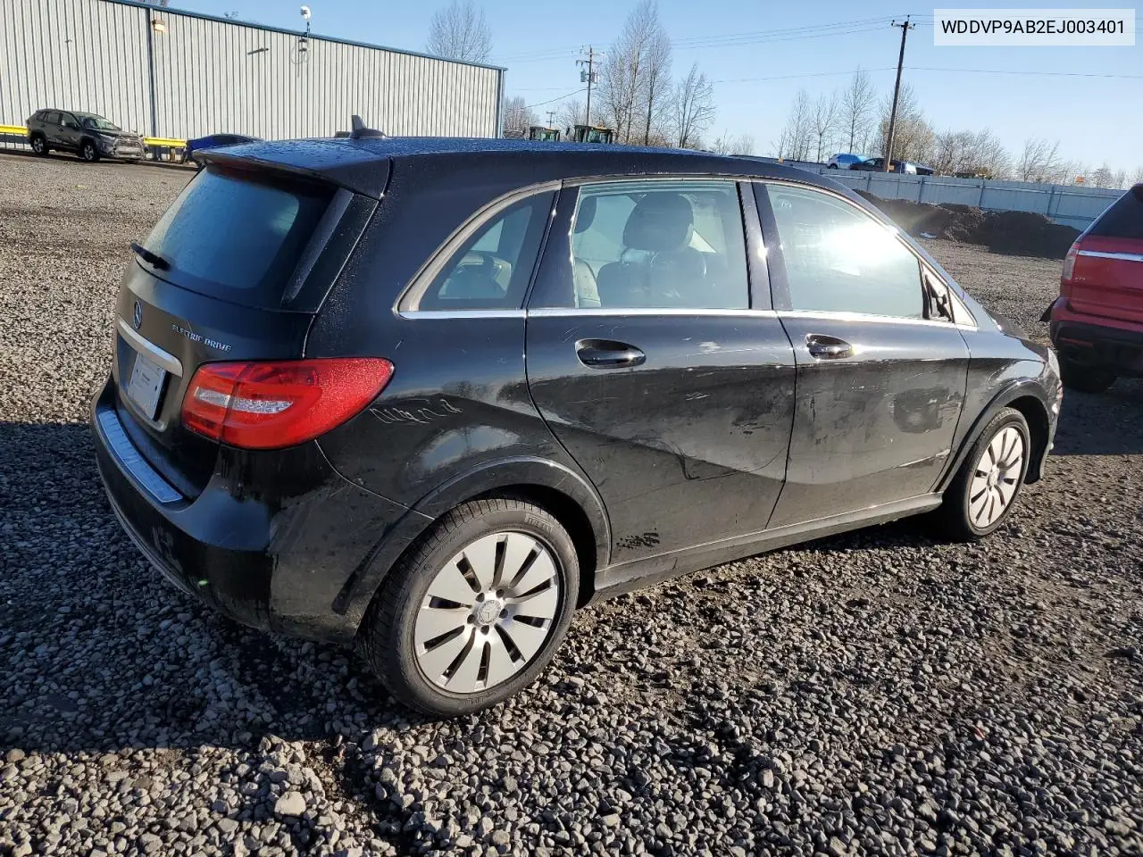 2014 Mercedes-Benz B Electric VIN: WDDVP9AB2EJ003401 Lot: 48136115