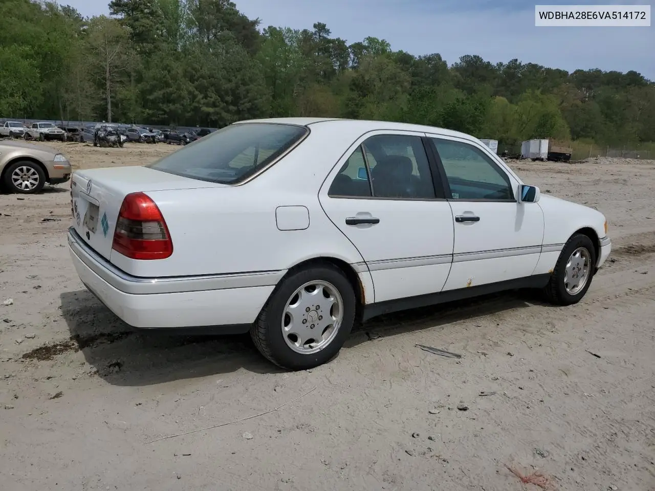 1997 Mercedes-Benz C 280 VIN: WDBHA28E6VA514172 Lot: 54156745