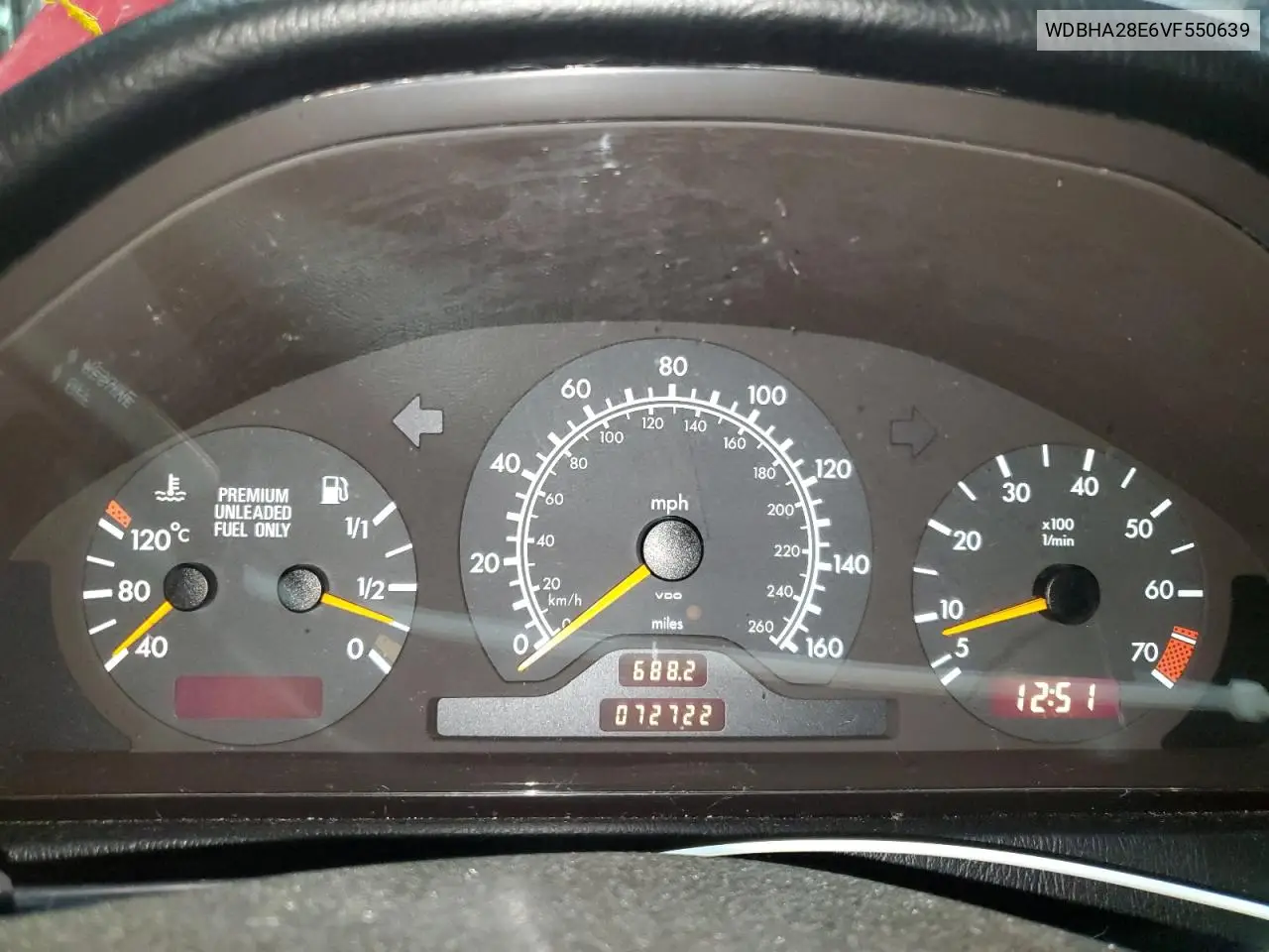 1997 Mercedes-Benz C 280 VIN: WDBHA28E6VF550639 Lot: 59131195