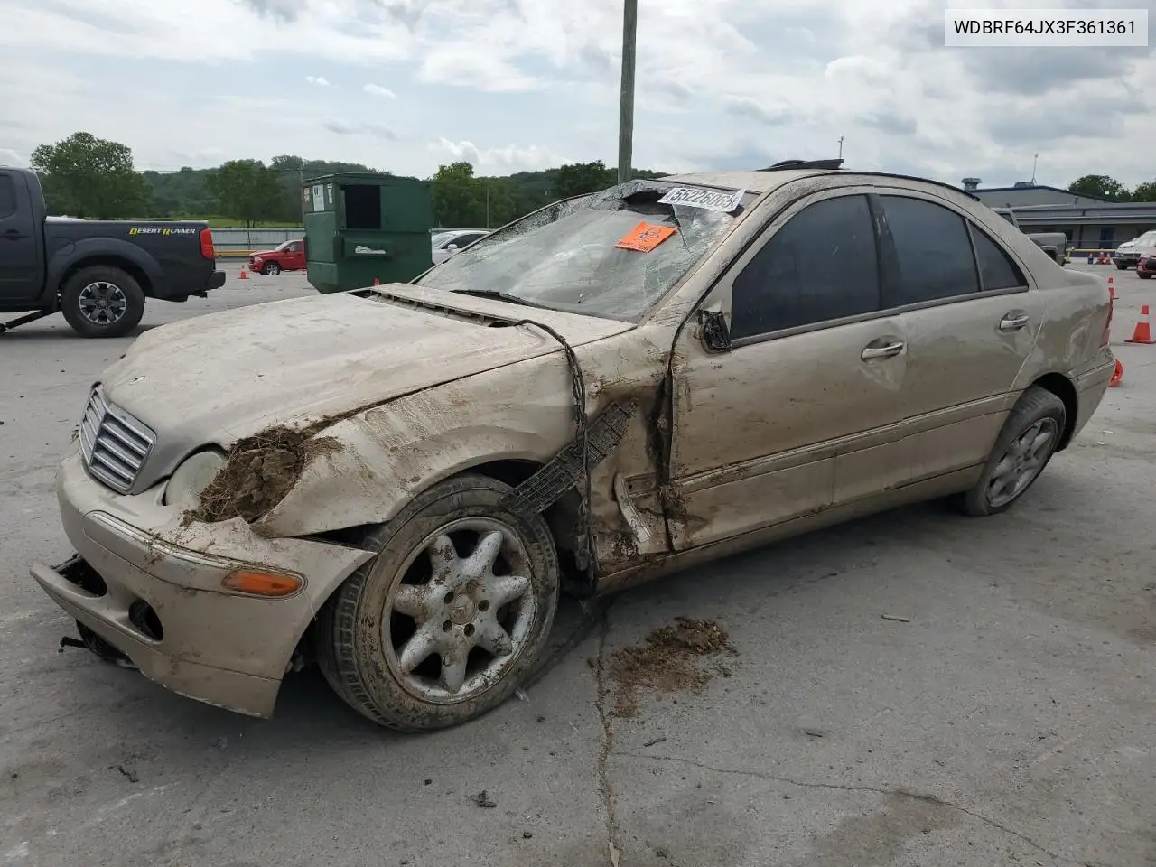 2003 Mercedes-Benz C 320 VIN: WDBRF64JX3F361361 Lot: 55226065