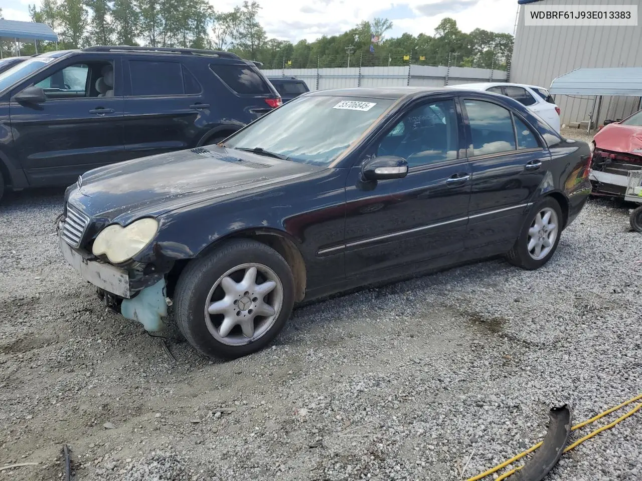 2003 Mercedes-Benz C 240 VIN: WDBRF61J93E013383 Lot: 55706845