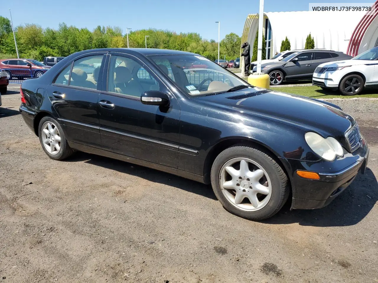 2003 Mercedes-Benz C 240 4Matic VIN: WDBRF81J73F398738 Lot: 56143605