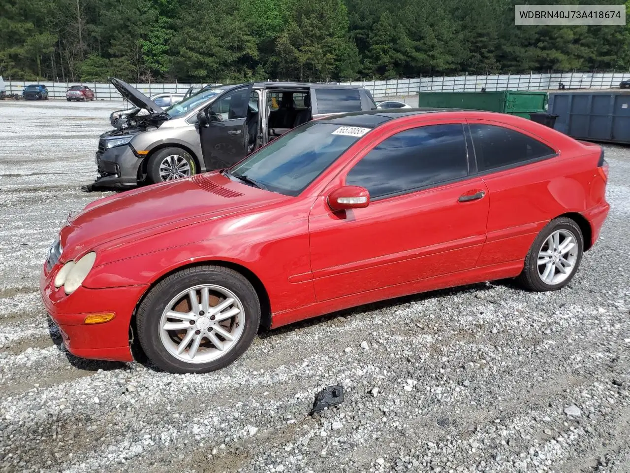 2003 Mercedes-Benz C 230K Sport Coupe VIN: WDBRN40J73A418674 Lot: 56570055