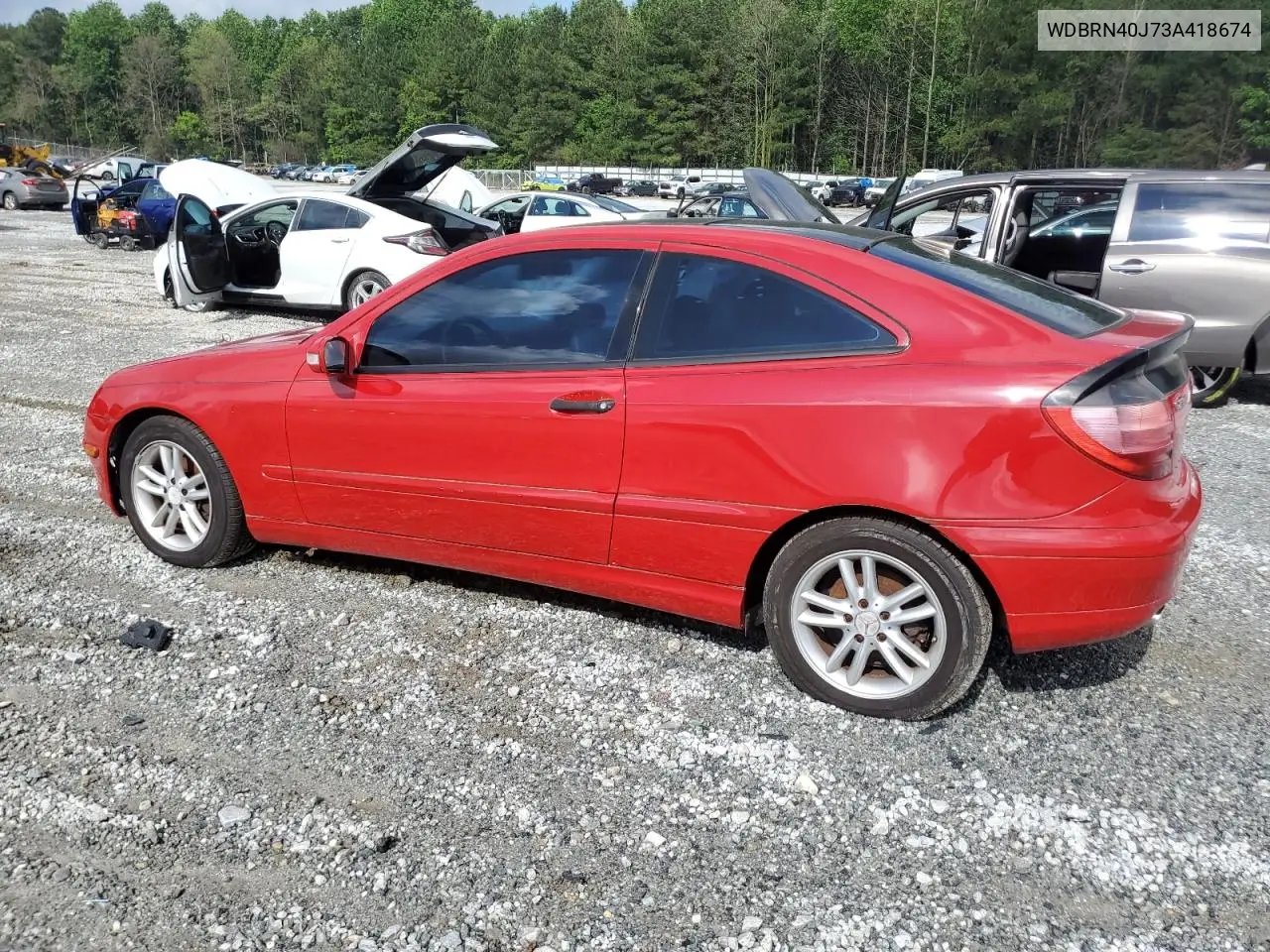 2003 Mercedes-Benz C 230K Sport Coupe VIN: WDBRN40J73A418674 Lot: 56570055