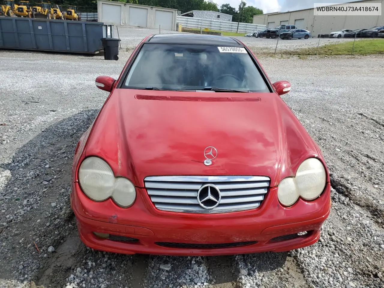 2003 Mercedes-Benz C 230K Sport Coupe VIN: WDBRN40J73A418674 Lot: 56570055
