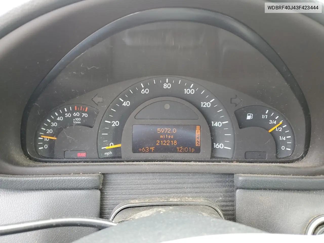 2003 Mercedes-Benz C 230K Sport Sedan VIN: WDBRF40J43F423444 Lot: 56666485
