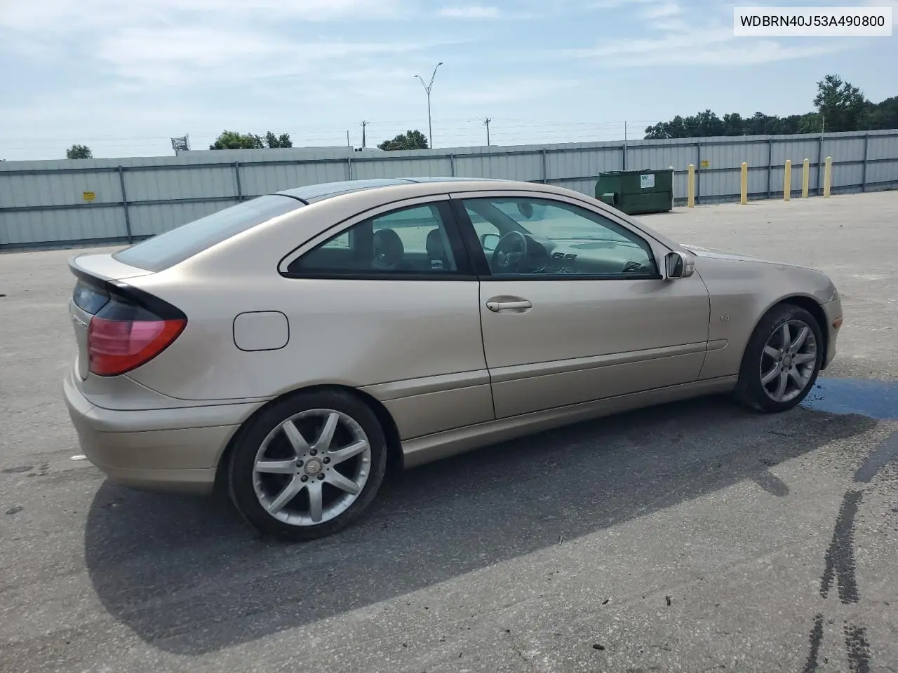 2003 Mercedes-Benz C 230K Sport Coupe VIN: WDBRN40J53A490800 Lot: 60752955