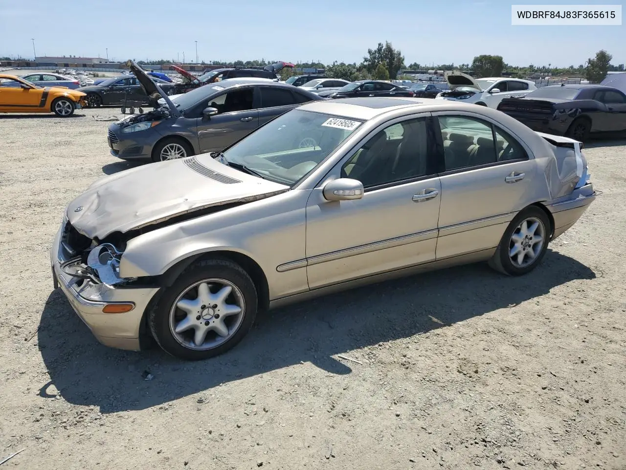 2003 Mercedes-Benz C 320 4Matic VIN: WDBRF84J83F365615 Lot: 62419505