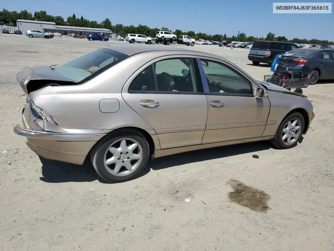 2003 Mercedes-Benz C 320 4Matic VIN: WDBRF84J83F365615 Lot: 62419505