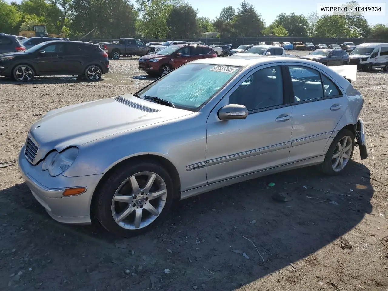2004 Mercedes-Benz C 230K Sport Sedan VIN: WDBRF40J44F449334 Lot: 55531205