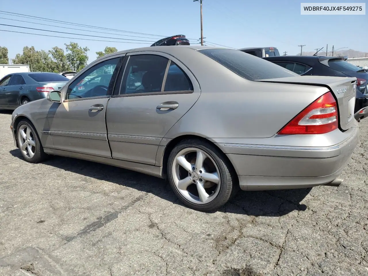 2004 Mercedes-Benz C 230K Sport Sedan VIN: WDBRF40JX4F549275 Lot: 60458595