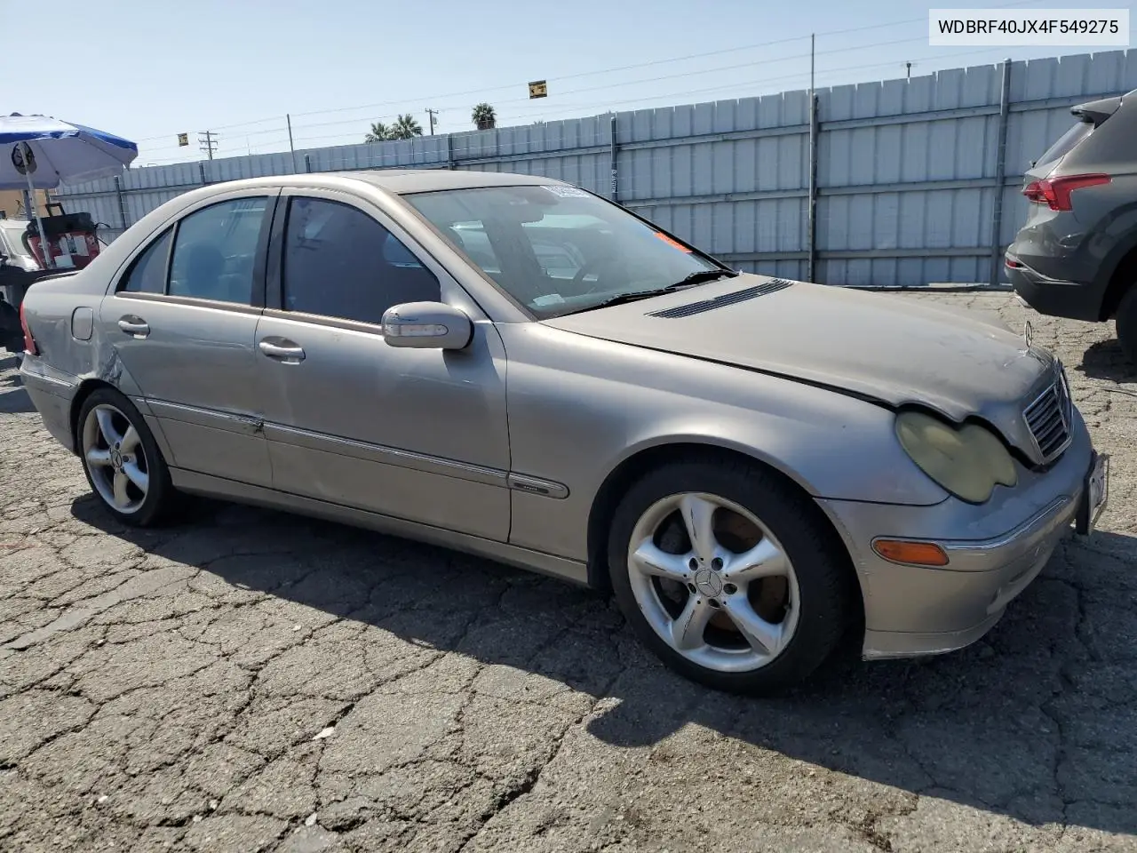2004 Mercedes-Benz C 230K Sport Sedan VIN: WDBRF40JX4F549275 Lot: 60458595