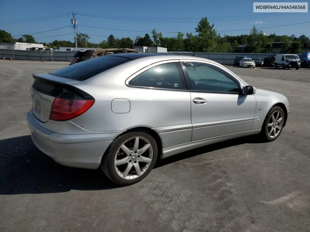 2004 Mercedes-Benz C 230K Sport Coupe VIN: WDBRN40J94A548568 Lot: 62208055
