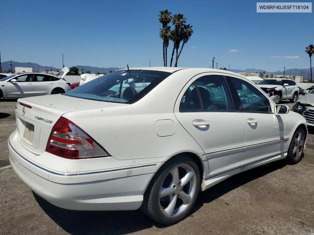 2005 Mercedes-Benz C 230K Sport Sedan VIN: WDBRF40J55F718104 Lot: 55653085